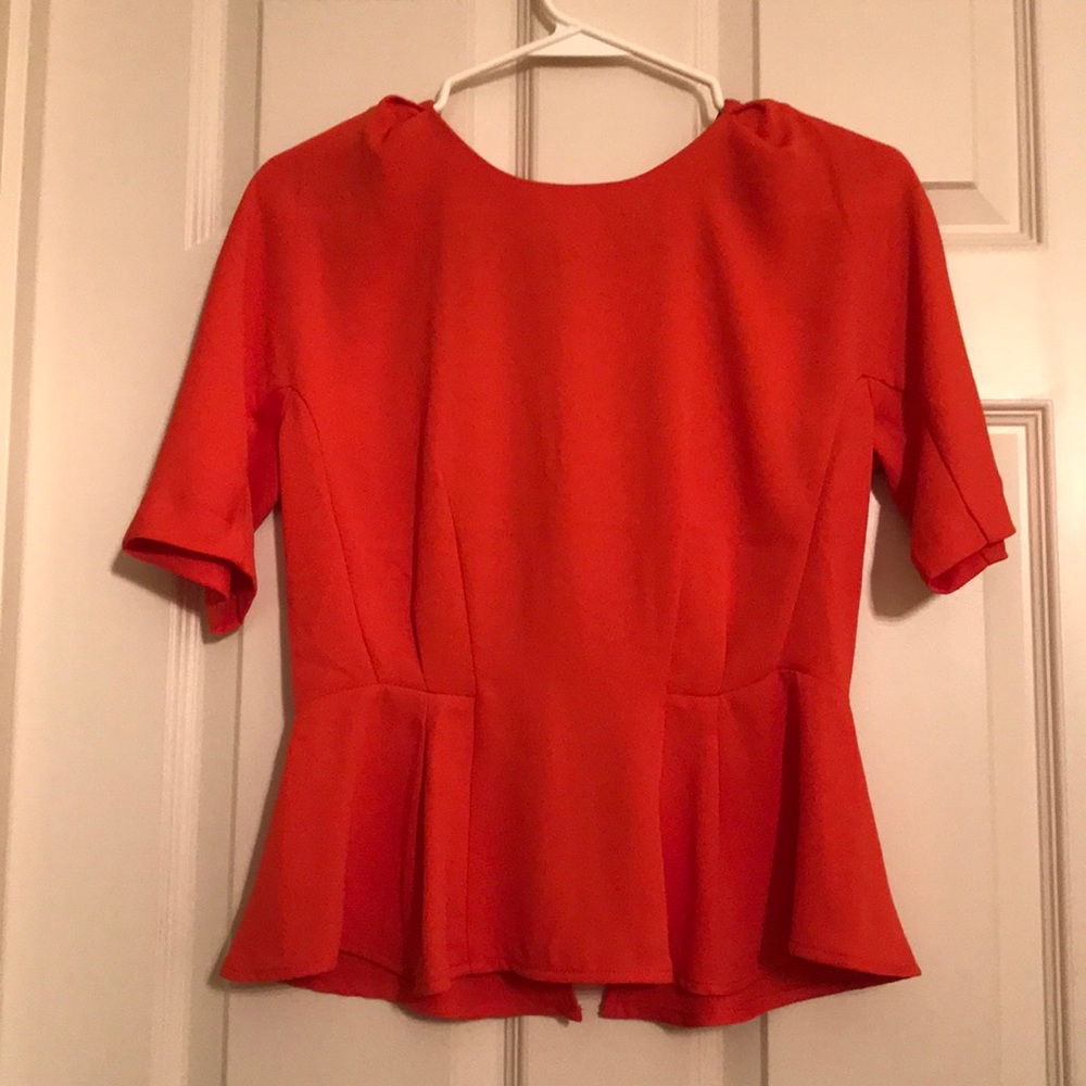 H&M orange peplum top